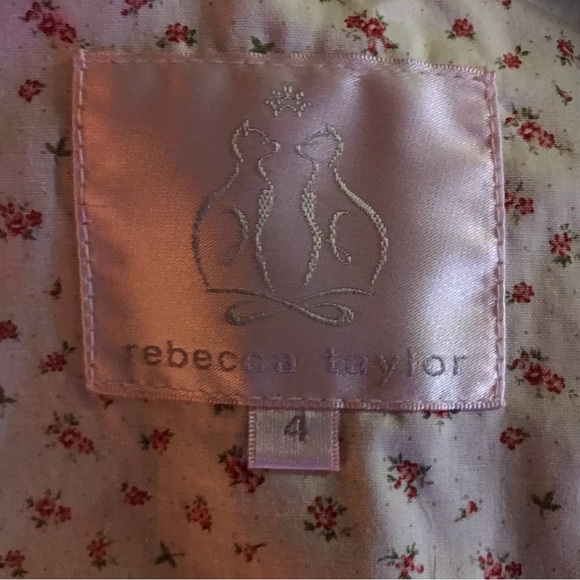 Rebecca Taylor Blush Rose Velvet Collared Jacket - Picture 7 of 9